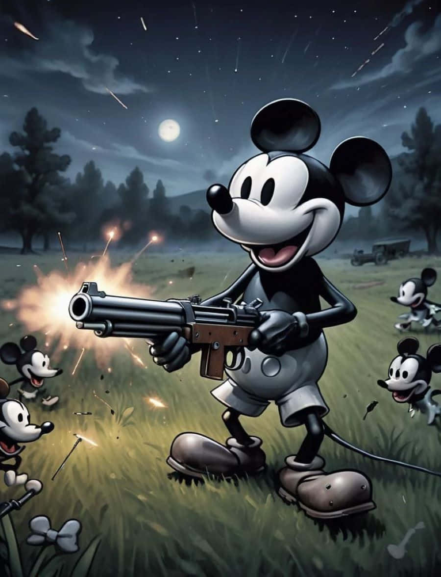 Download Gangster Mickey Mouse Armedand Dangerous Wallpaper ...