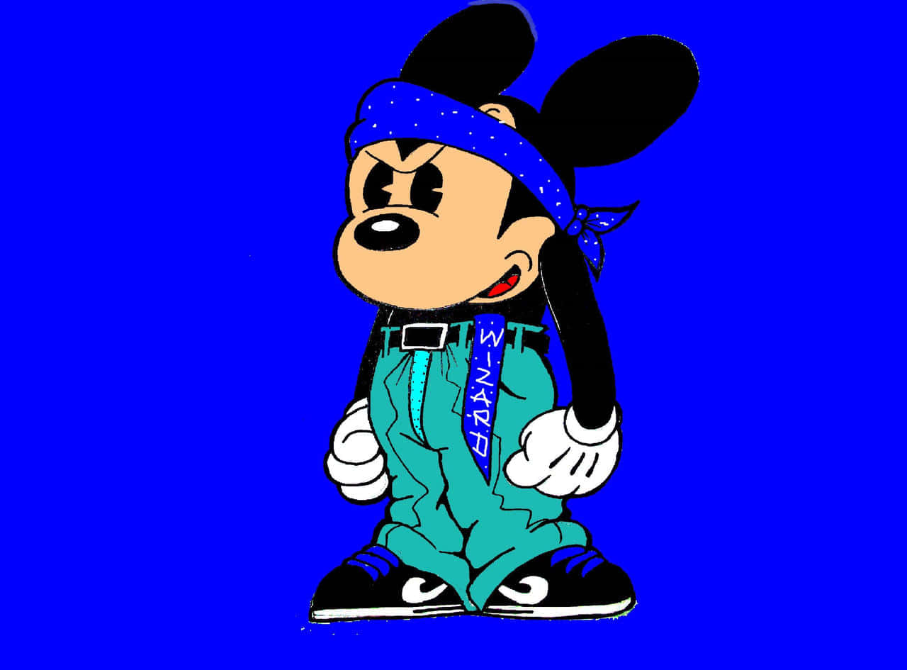 Gangster Mickey Mouse Artwork Wallpaper