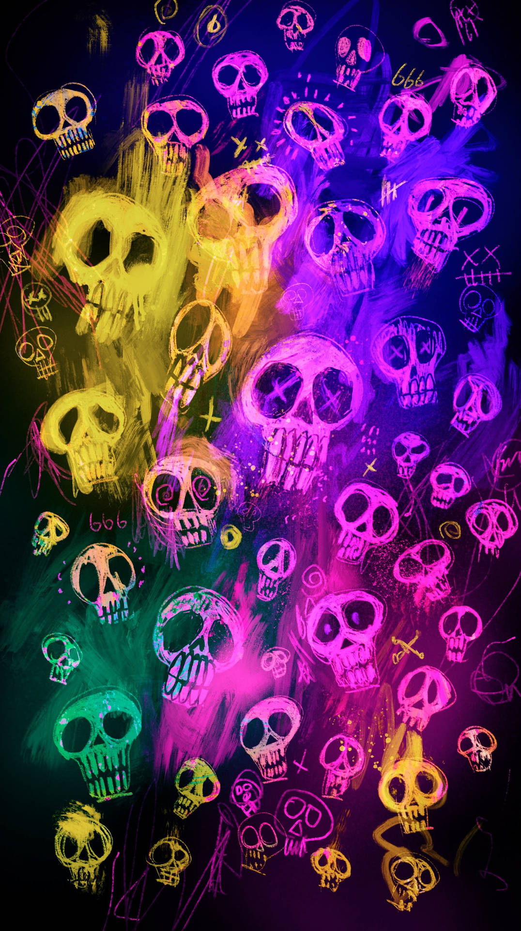 Esqueletode Gángster Colorido Fondo de pantalla