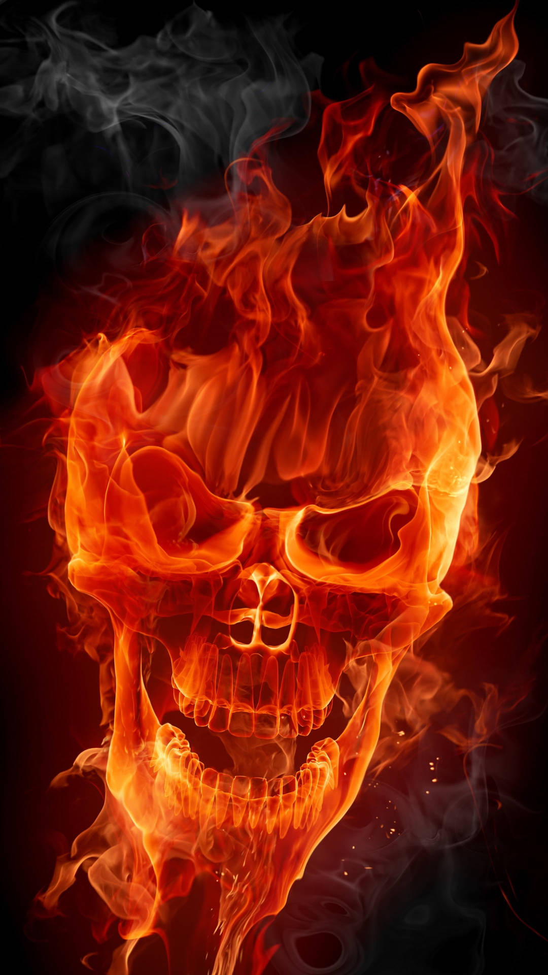 Gangster Skull Flame Wallpaper