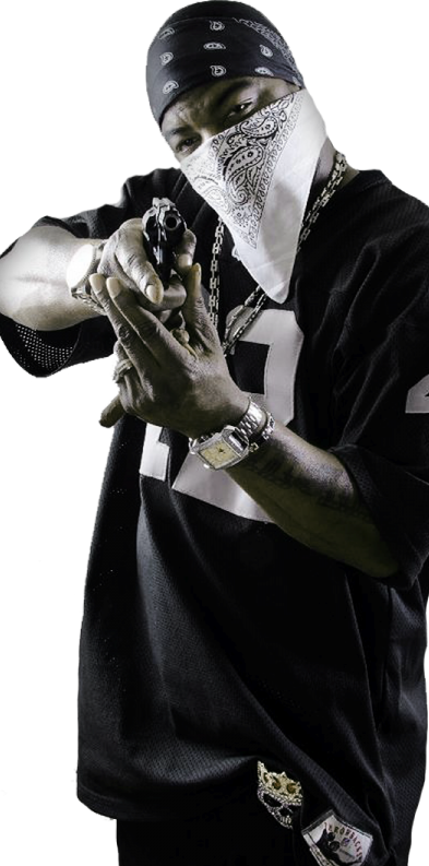Gangster Themed Portrait PNG