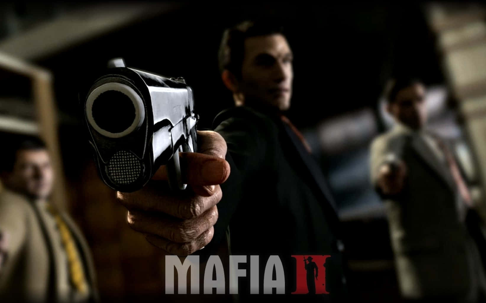 Mafia II Gangsters Med Våben Wallpaper