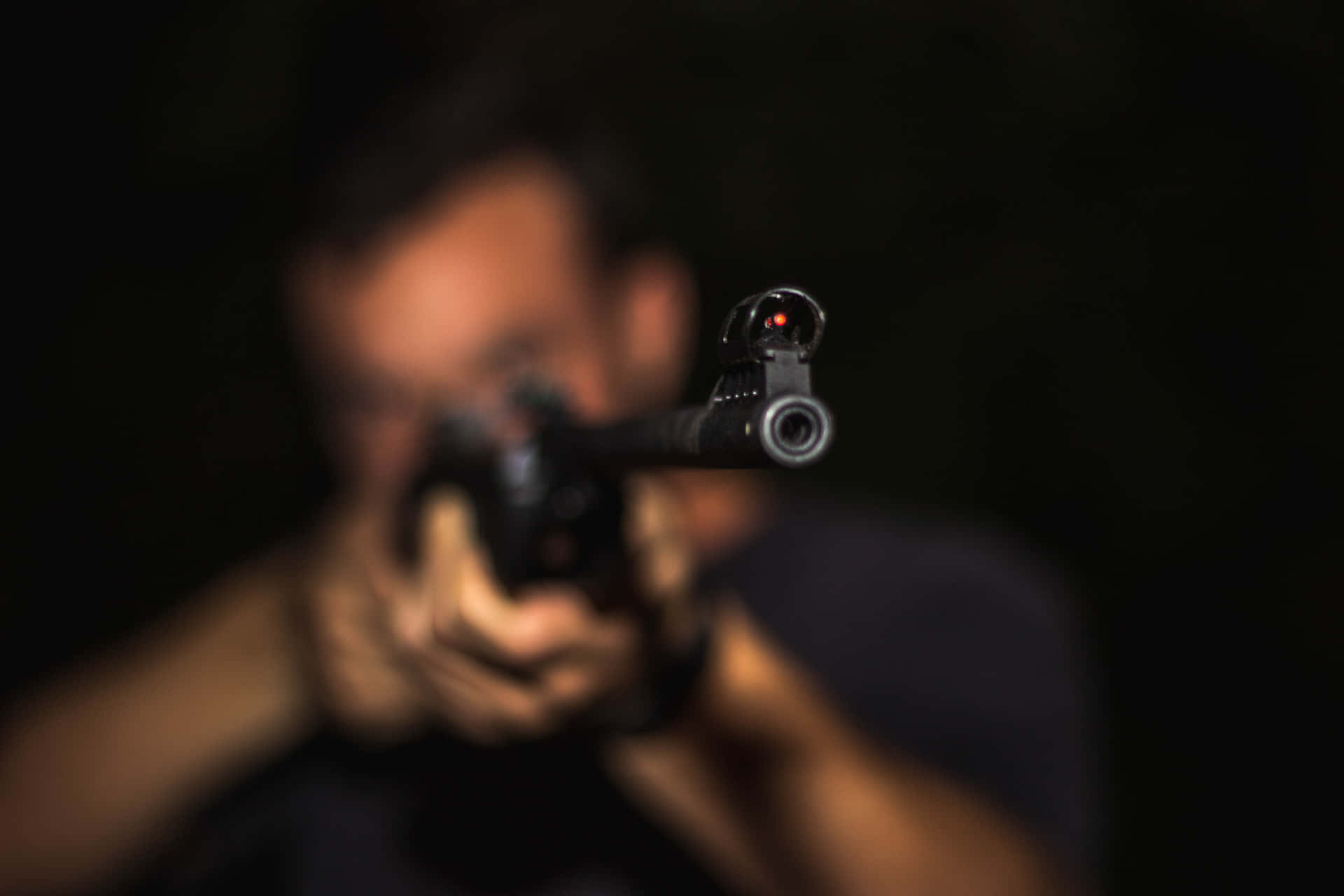 Blurred Faces Of Gangsters With Guns Wallpaper
