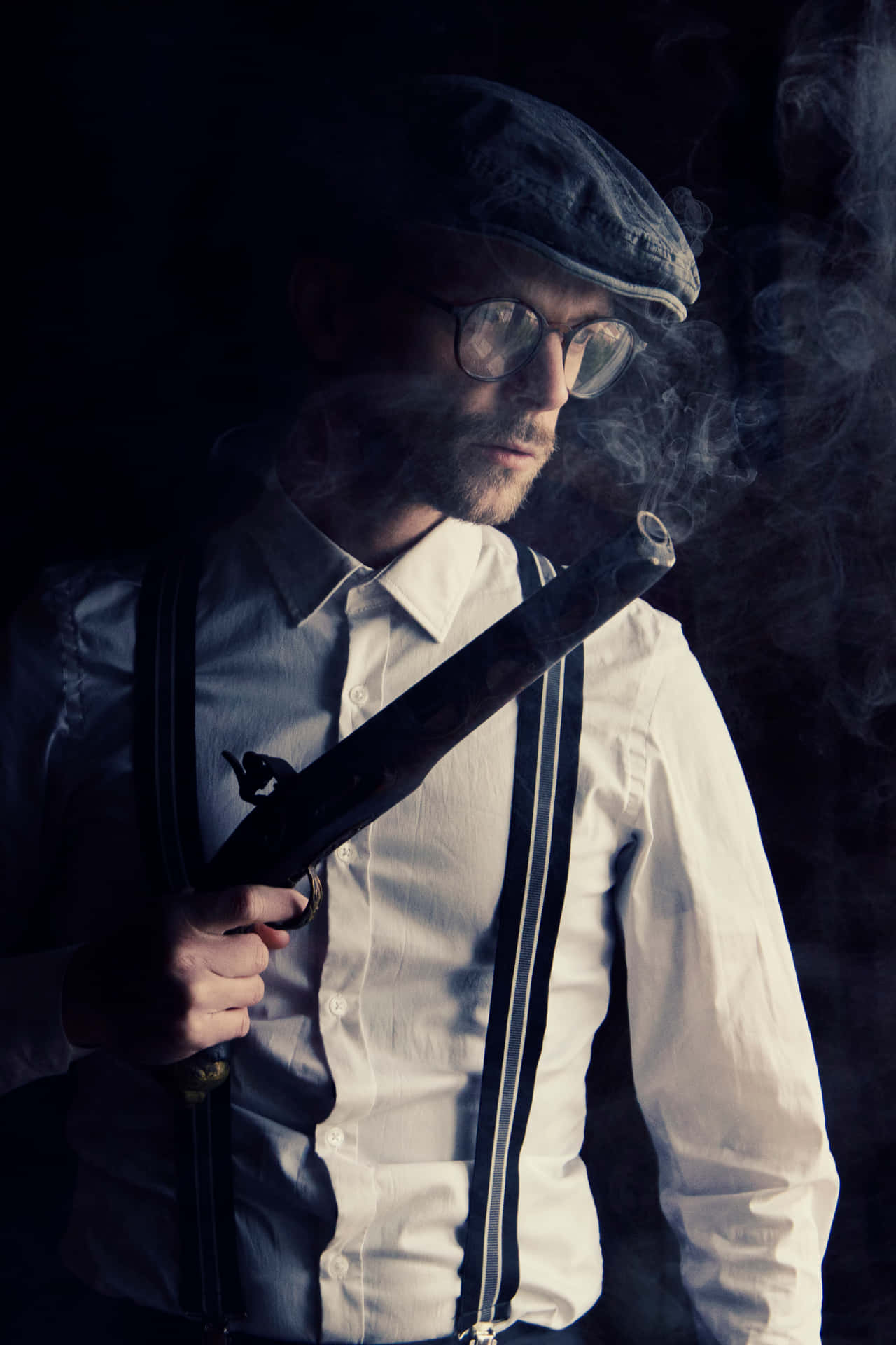 Gangsters With Guns In Suspenders Wallpaper