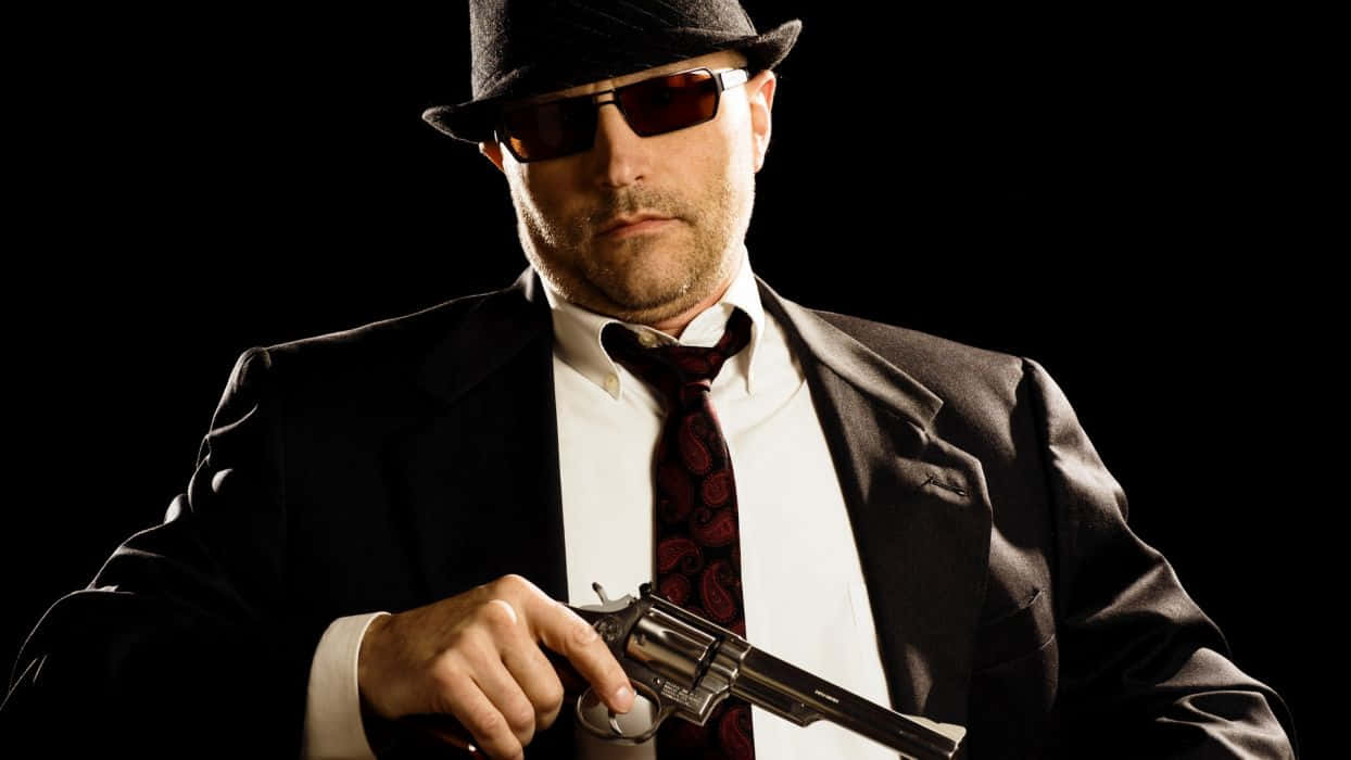 Gangsters With Guns Wearing Fedora Hat Wallpaper