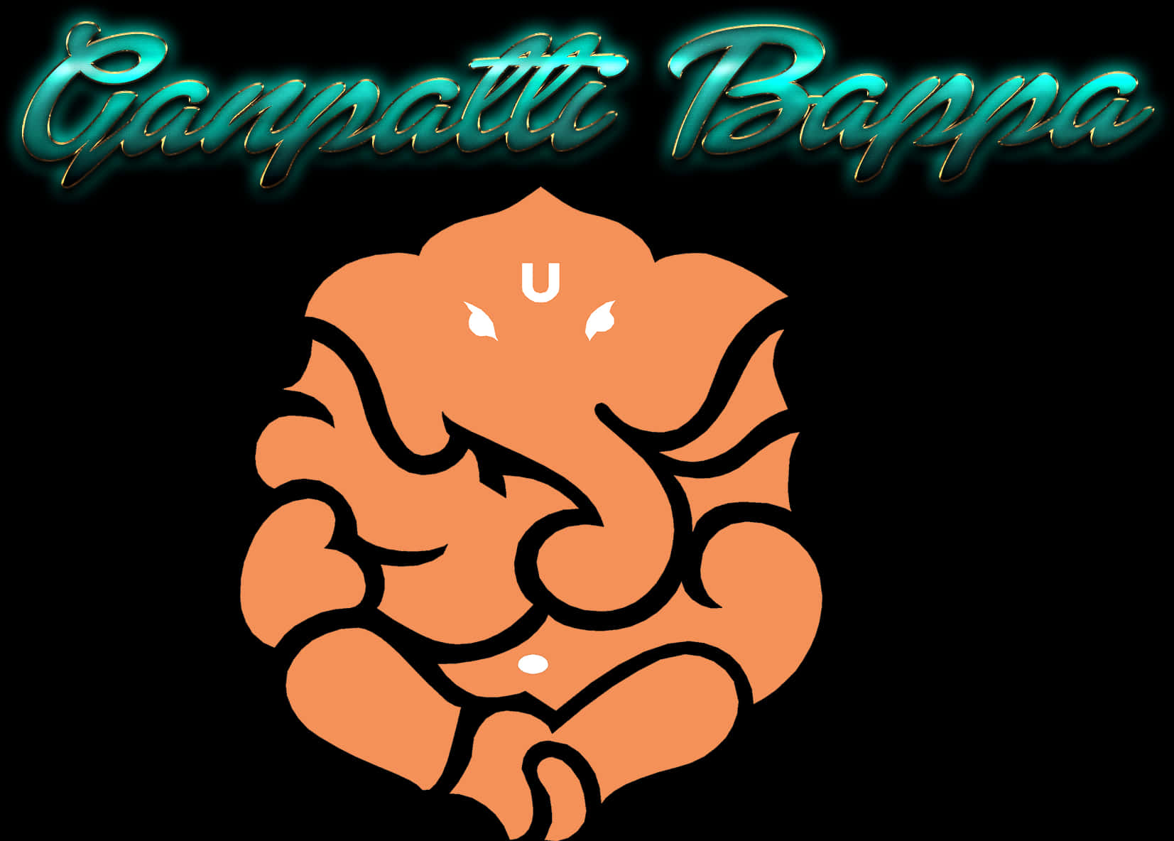 Ganpati Bappa Artistic Representation PNG