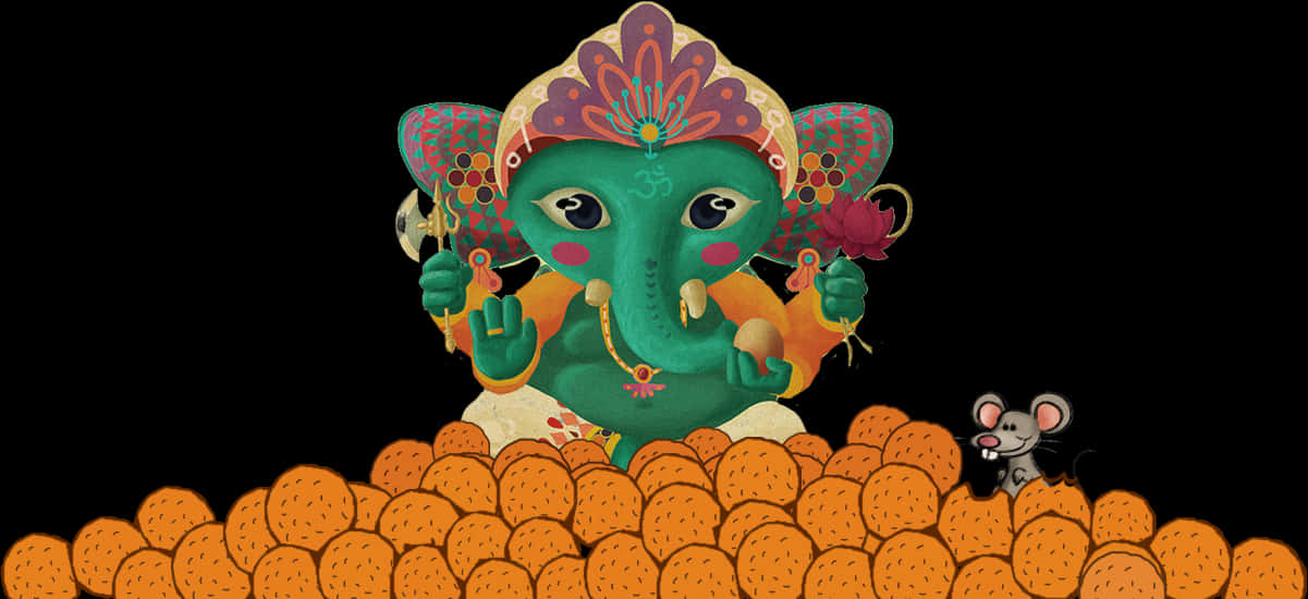 Ganpati Bappa Morya Illustration PNG