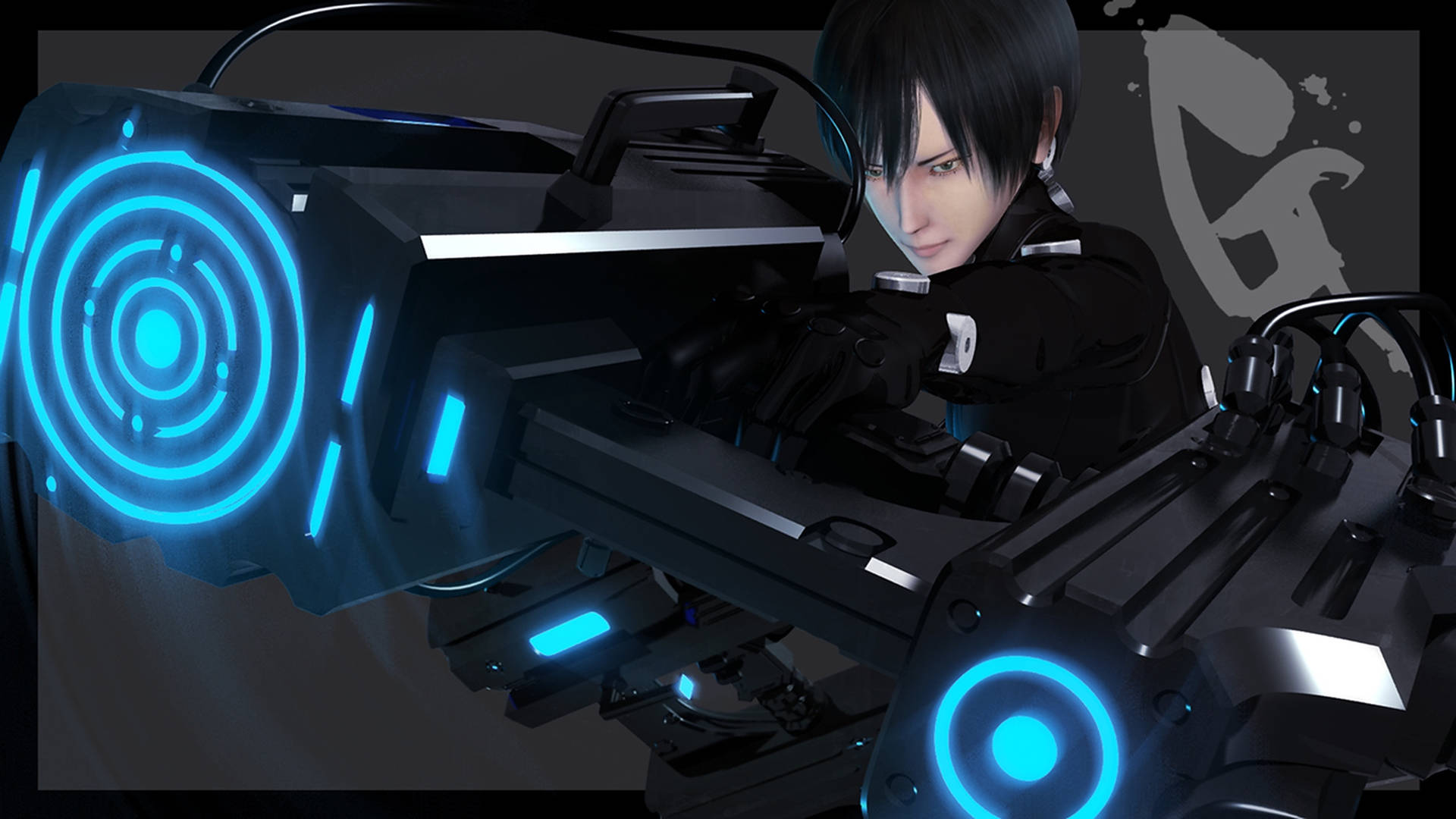 Gantz Futuristic Gun Background