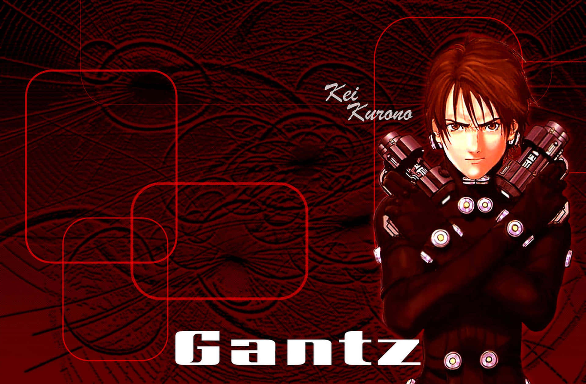 Gantz Kei Kurono Red Backdrop Wallpaper