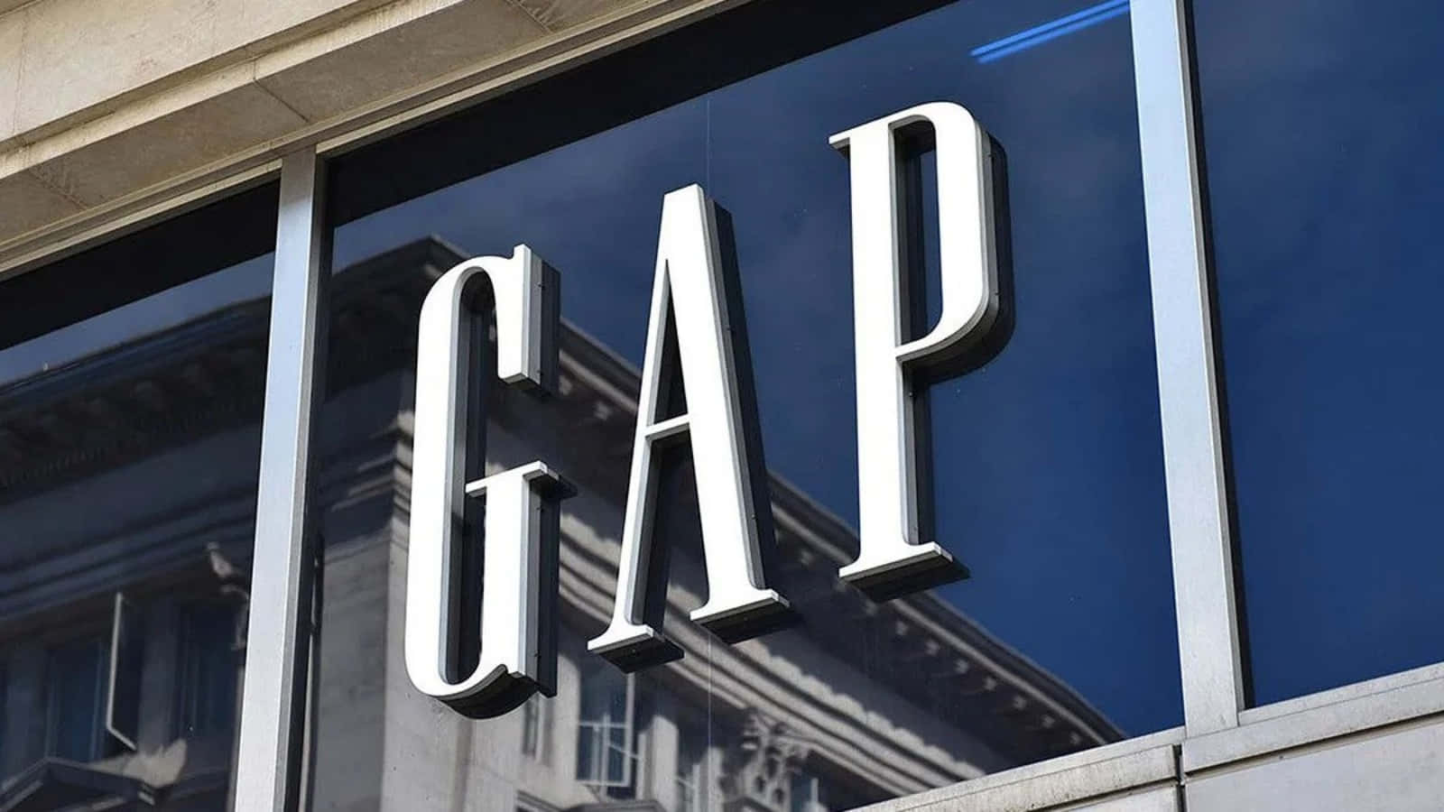 gap - a logo on a building