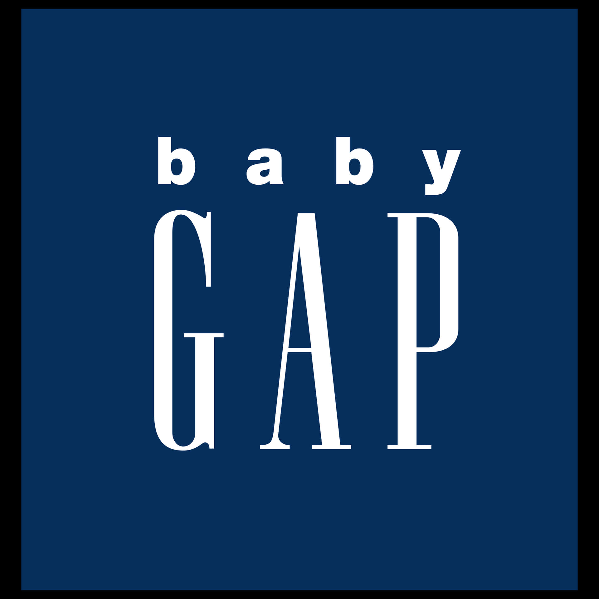 Logode Baby Gap Sobre Un Fondo Azul