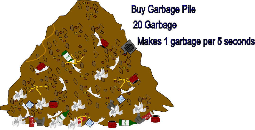 Garbage Pile Generation Concept PNG