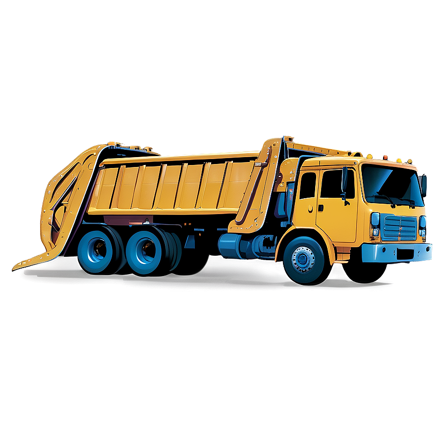 Garbage Truck At Night Png 3 PNG