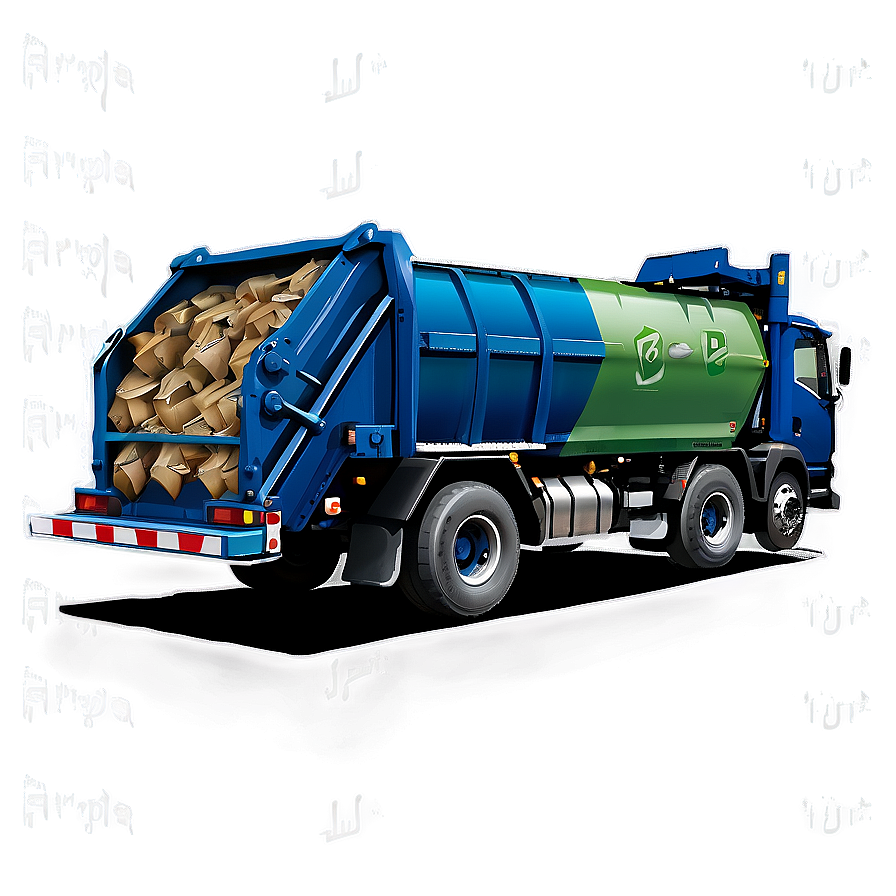 Garbage Truck At Night Png Uti PNG