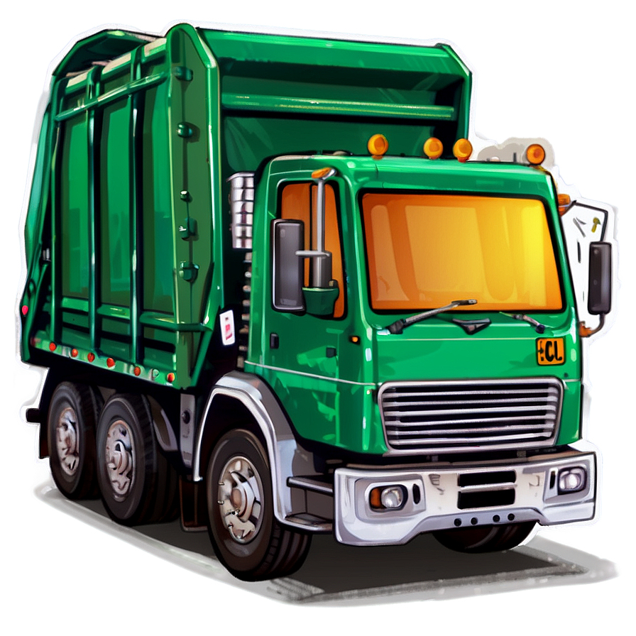 Garbage Truck Illustration Png 97 PNG