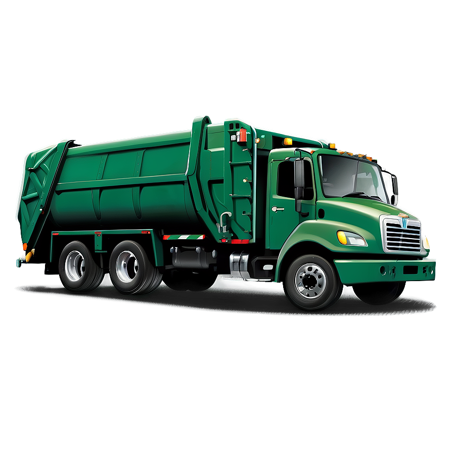 Garbage Truck Illustration Png Emg65 PNG