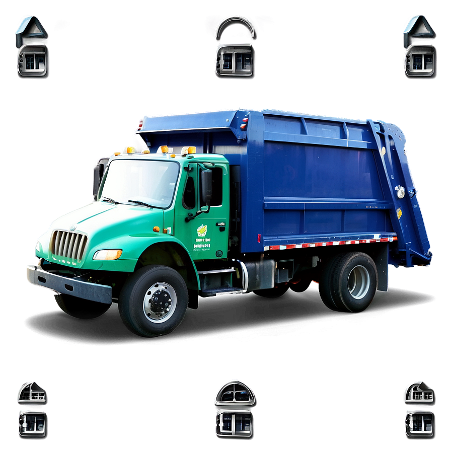 Garbage Truck In Neighborhood Png Nbm43 PNG