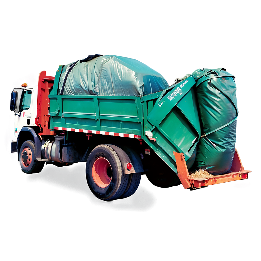 Garbage Truck Loading Trash Png 06202024 PNG