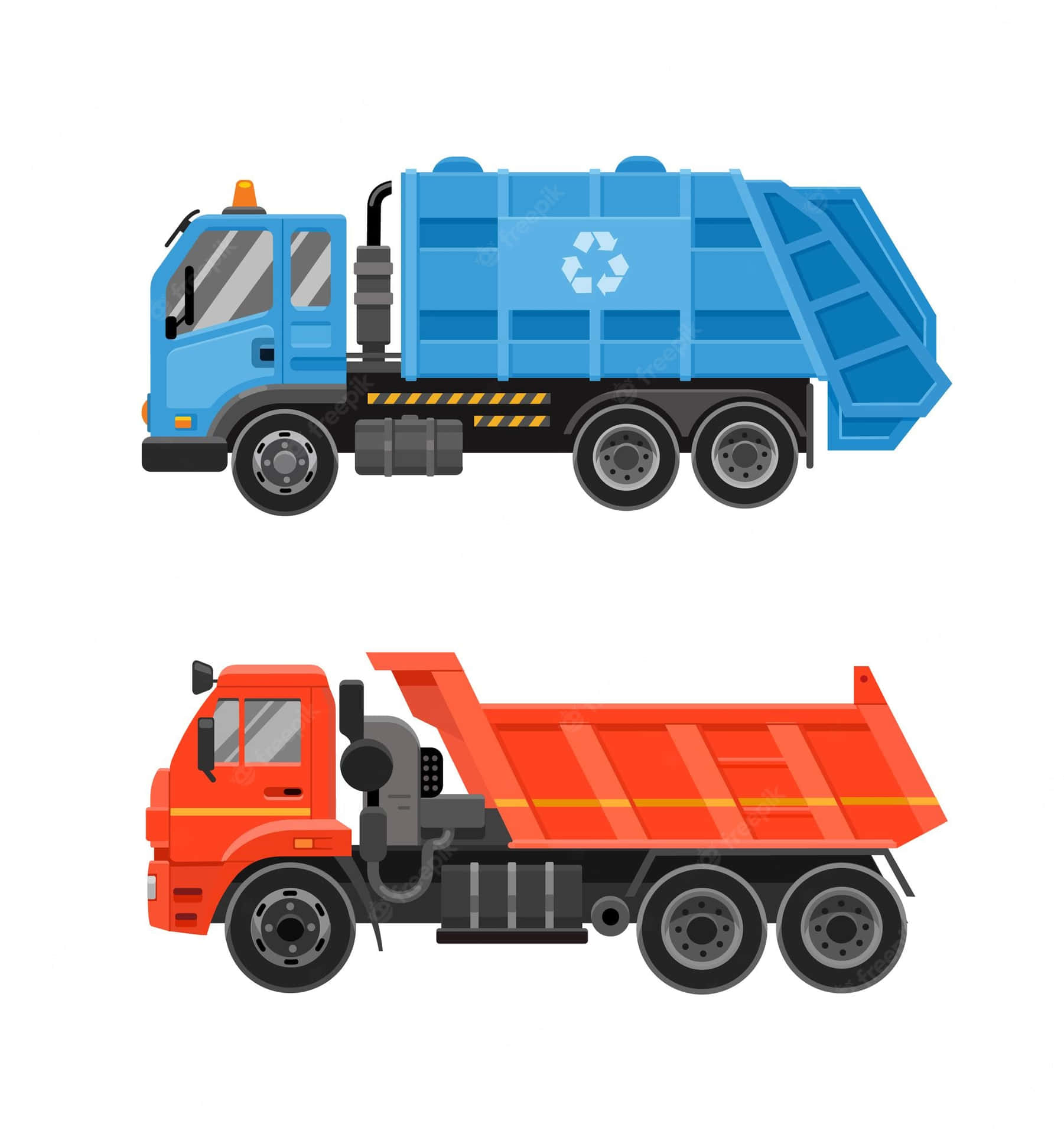 Camiónde Basura Proporcionando Servicios Necesarios De Gestión De Residuos.