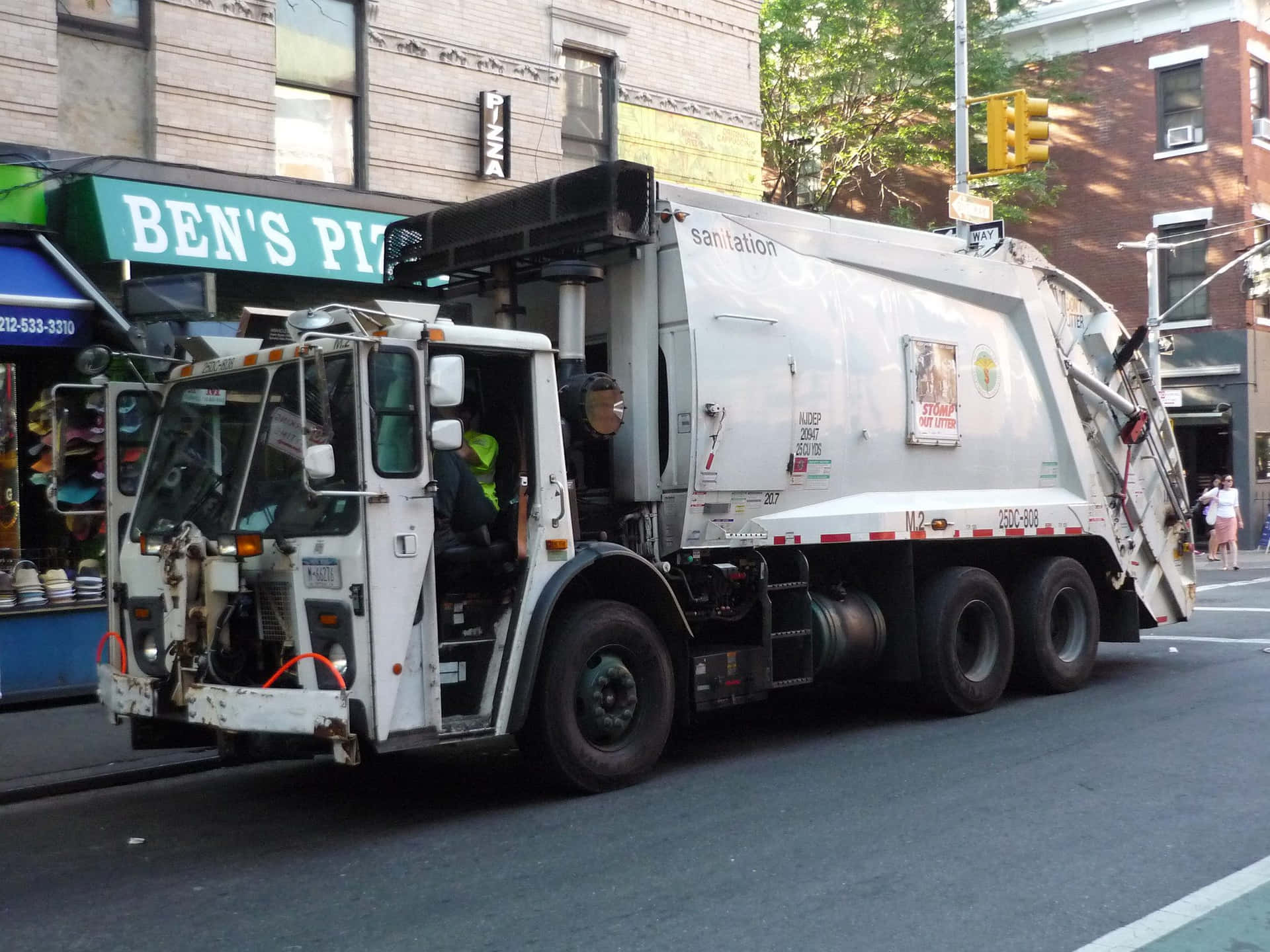 A Garbage Truck On The Street