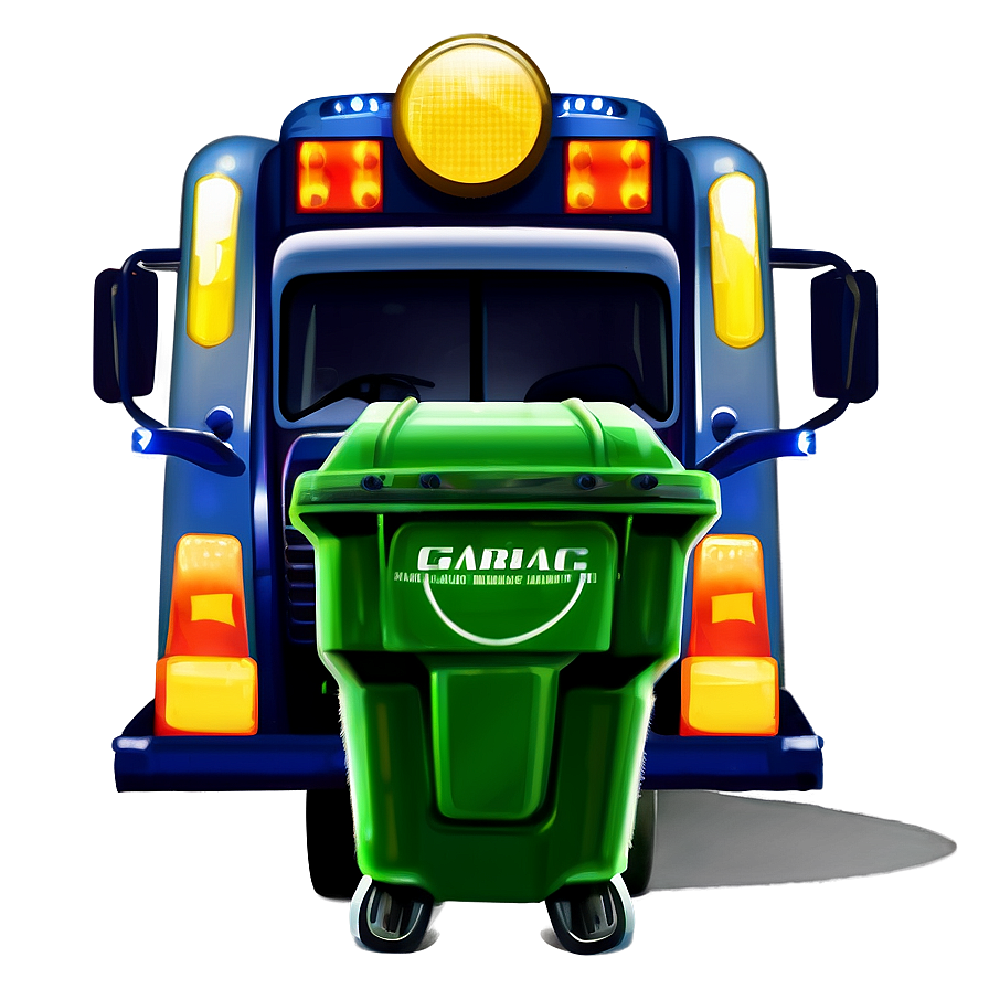 Garbage Truck Vector Art Png 06202024 PNG