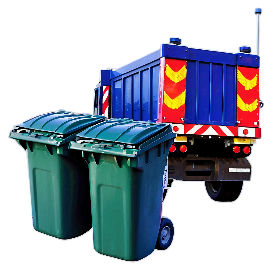 Garbage Truck With Bins Png 20 PNG