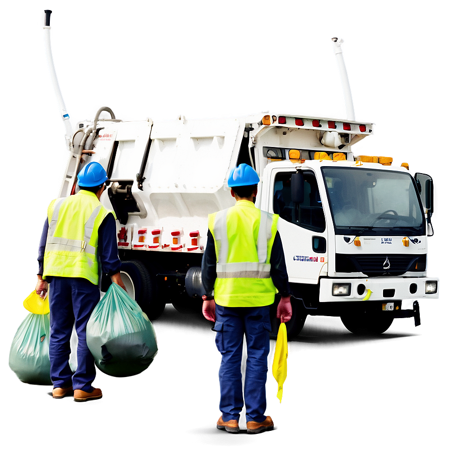 Garbage Truck With Crew Png Pkc PNG