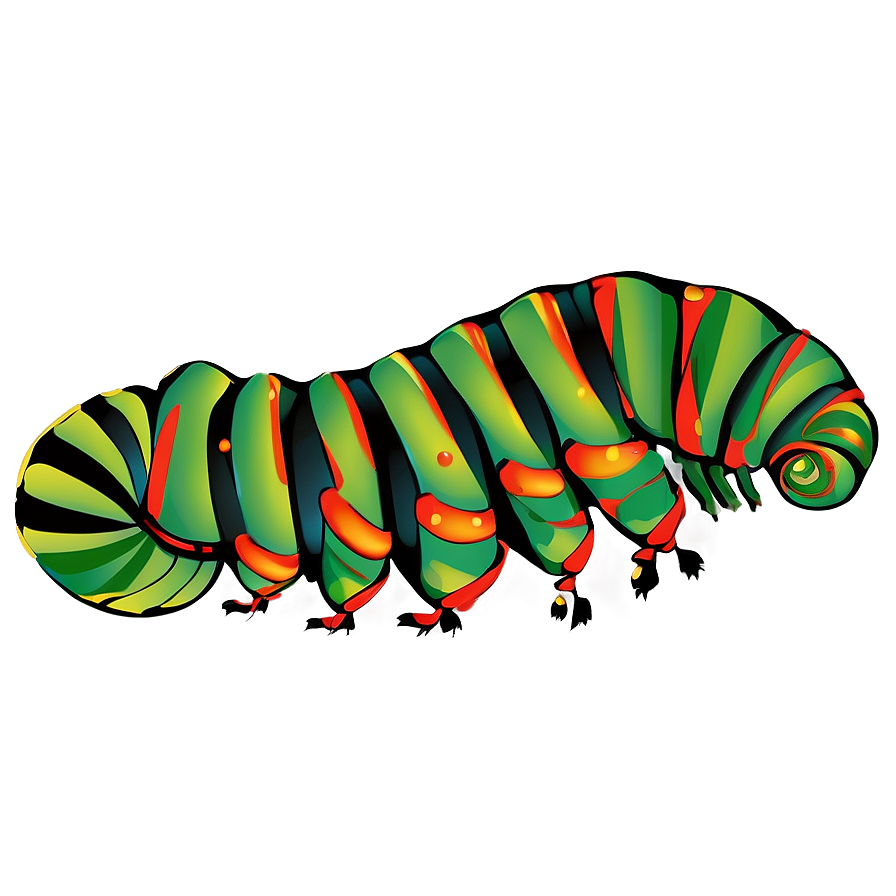 Garden Caterpillar Scene Png Dho PNG