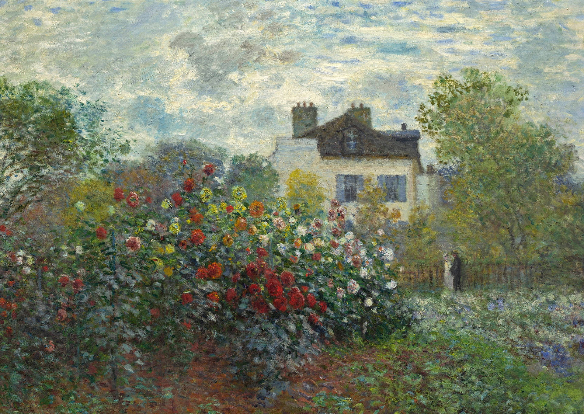 Garden Of Monet Impressionist Art Wallpaper