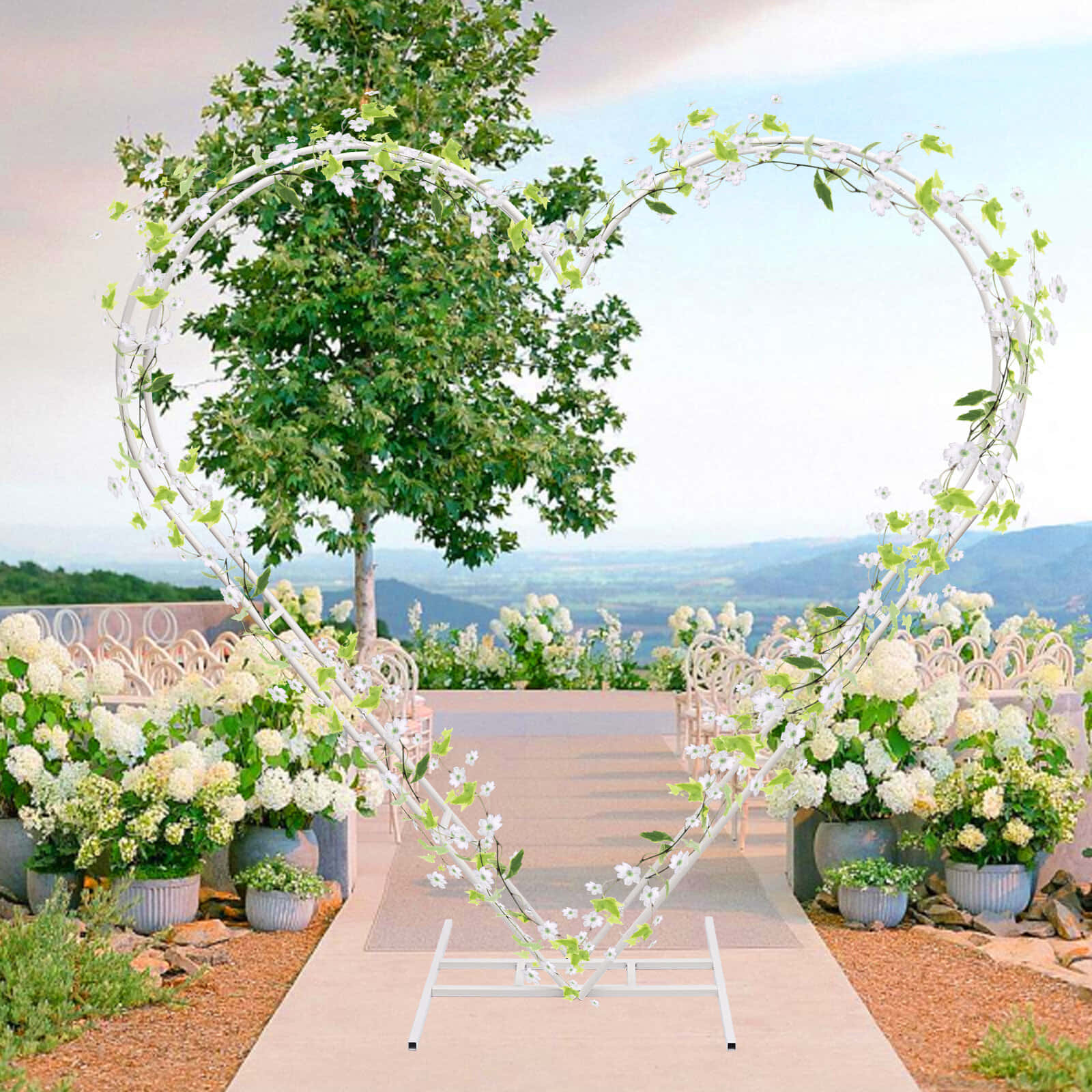 A Dreamy Garden Wedding Setup Wallpaper