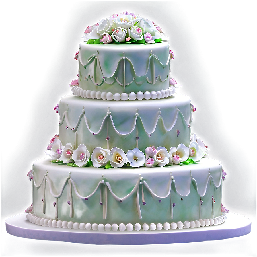 Garden Wedding Cake Png 06122024 PNG