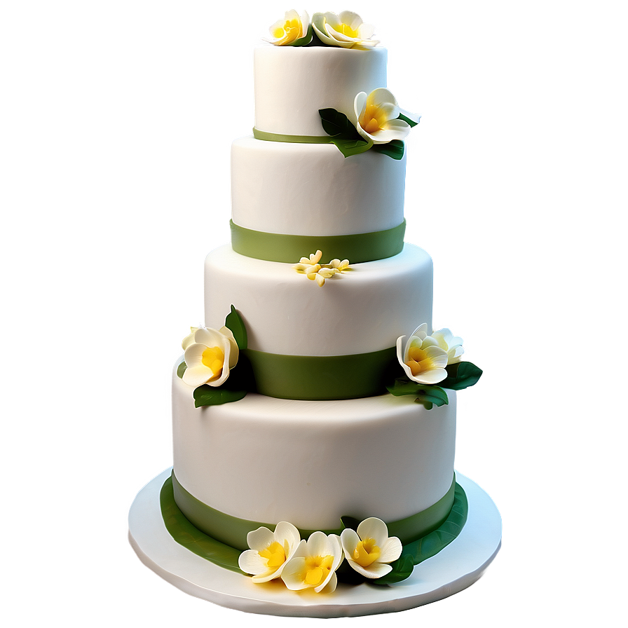 Garden Wedding Cake Png 06122024 PNG