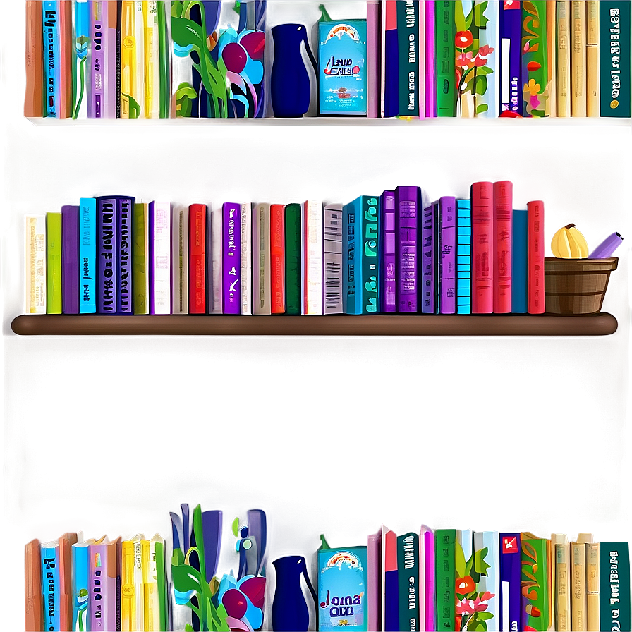 Gardening Books Shelf Png Mas PNG