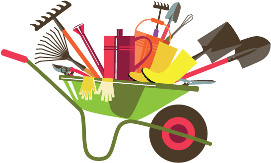 Gardening Tools Wheelbarrow Illustration PNG