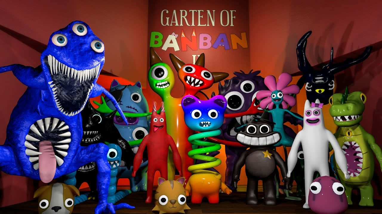 Gardenof Banban Character Assembly Wallpaper