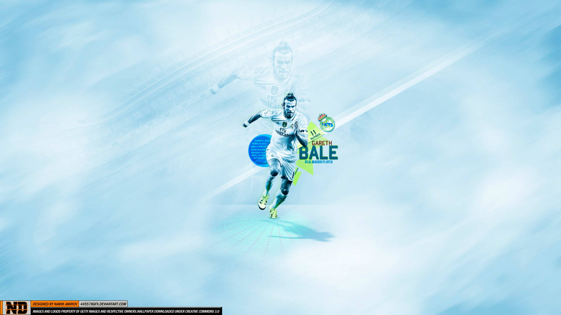 Gareth Bale In Digital Aesthetic Wallpaper
