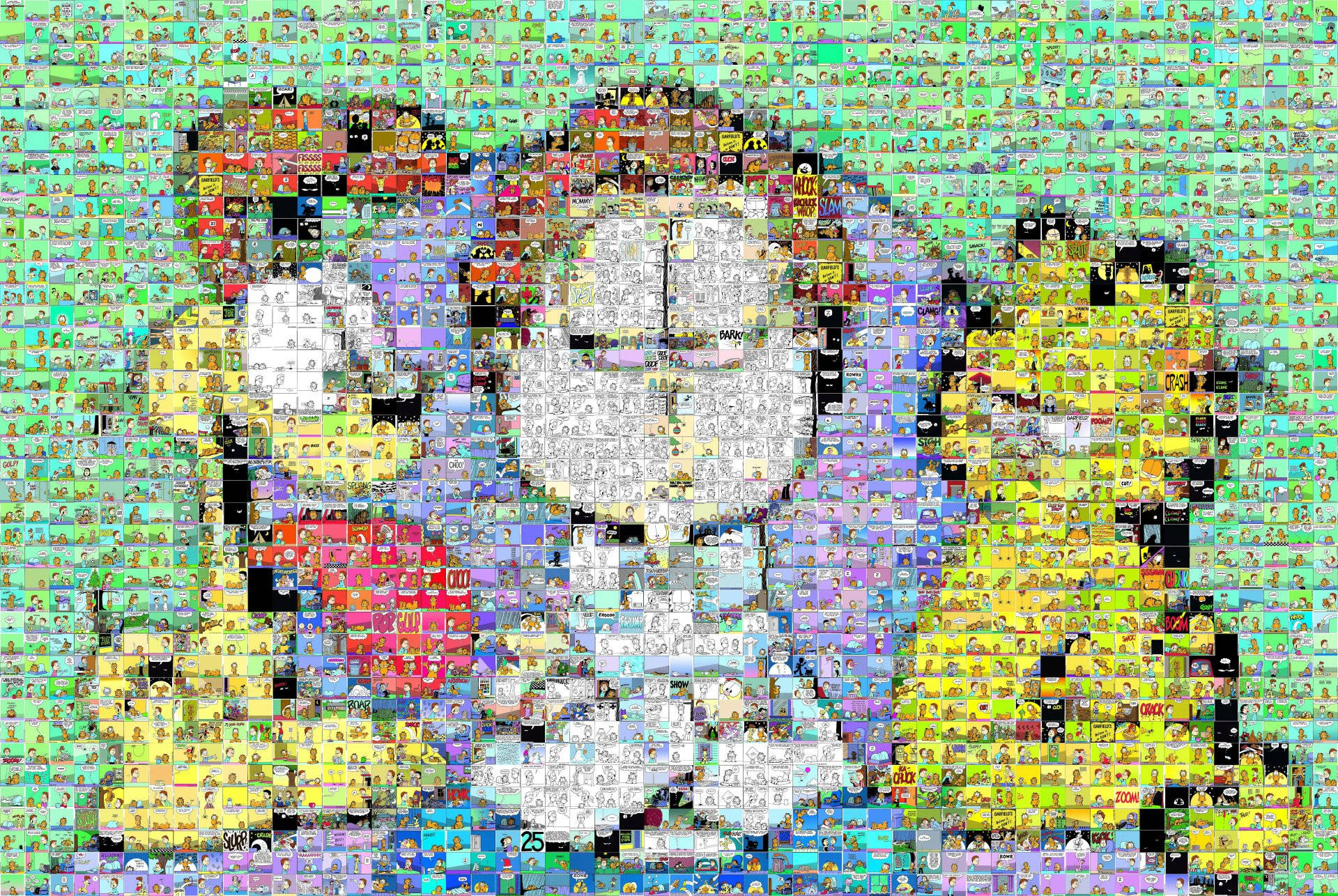 Garfield Comics Mosaic Wallpaper