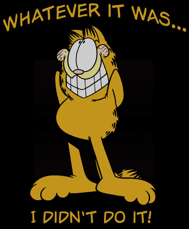 Garfield Innocent Expression PNG