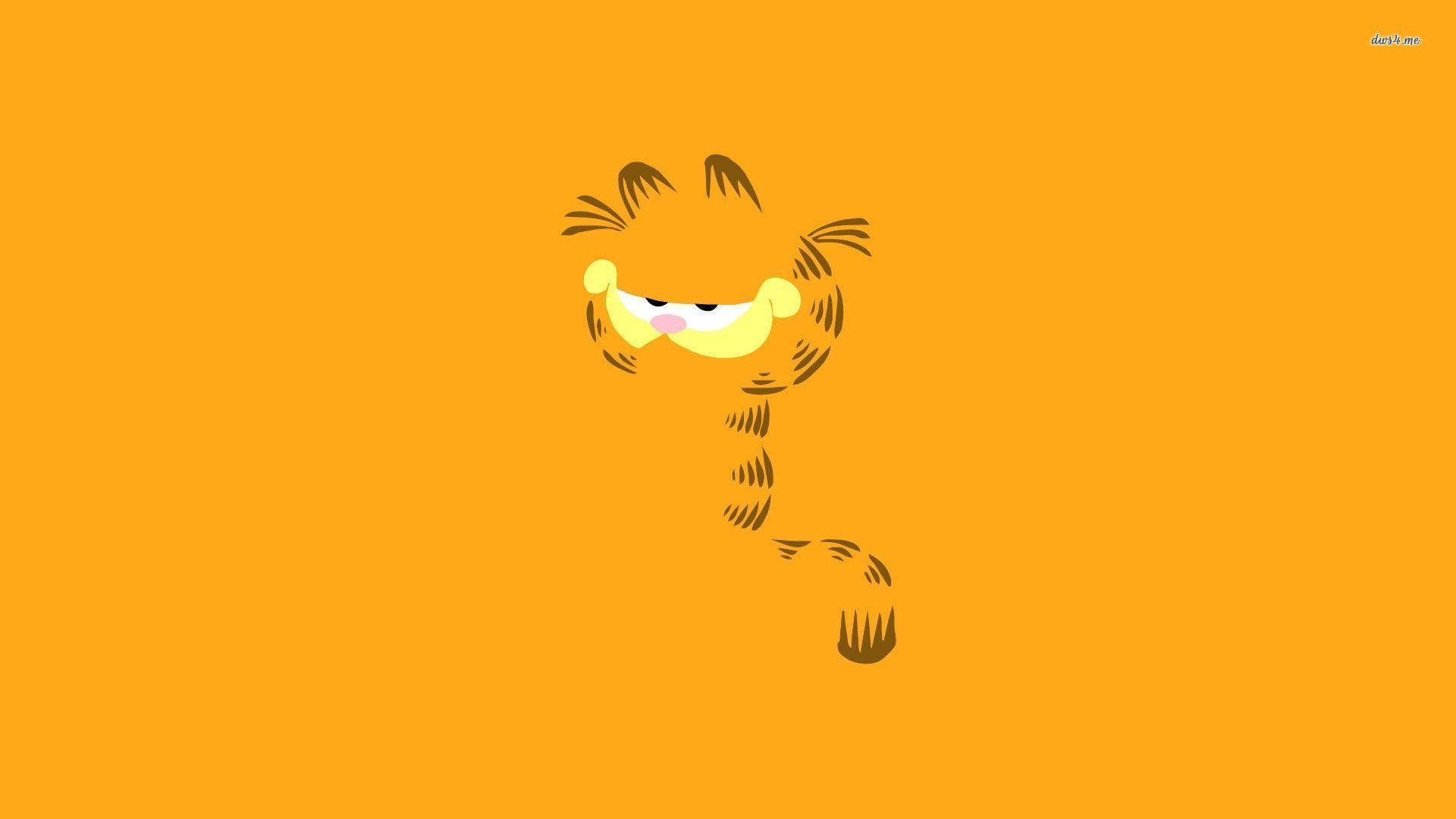 Arte Digitale Della Linea Garfield Sfondo