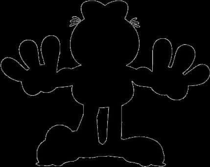 Garfield Silhouette Outline PNG