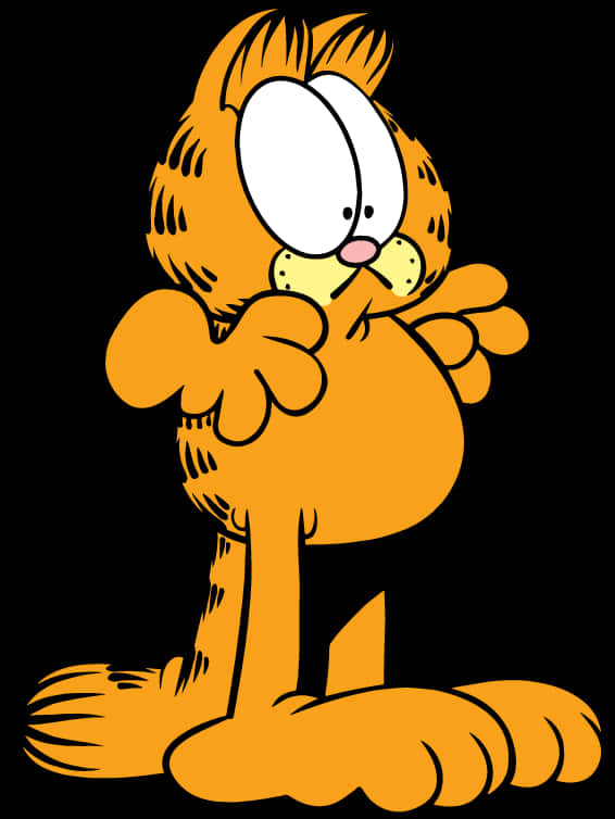 Garfield Standing Cartoon Character PNG