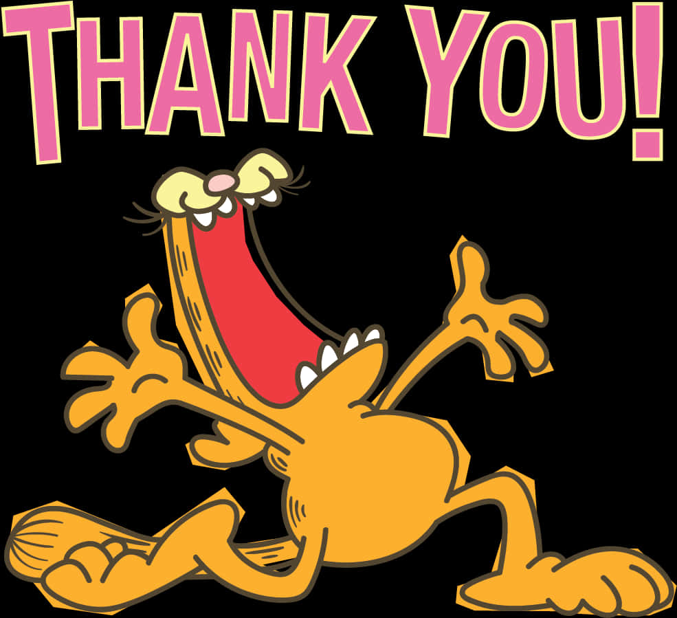 Garfield Thank You Illustration PNG