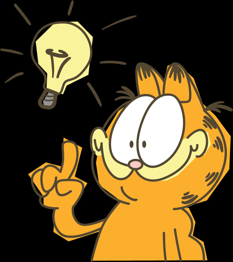 Garfield_ Idea_ Lightbulb_ Moment PNG