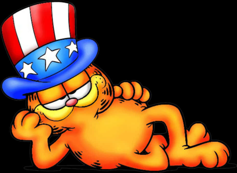 Garfieldin Patriotic Hat PNG
