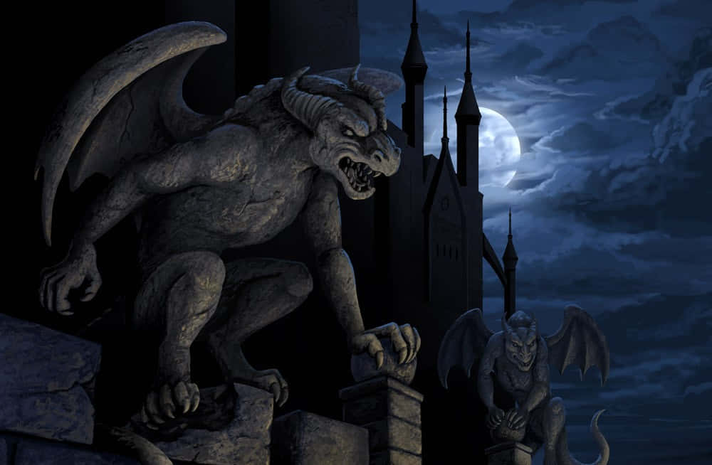 An Intimidating Gargoyle - Ready for Your Protection