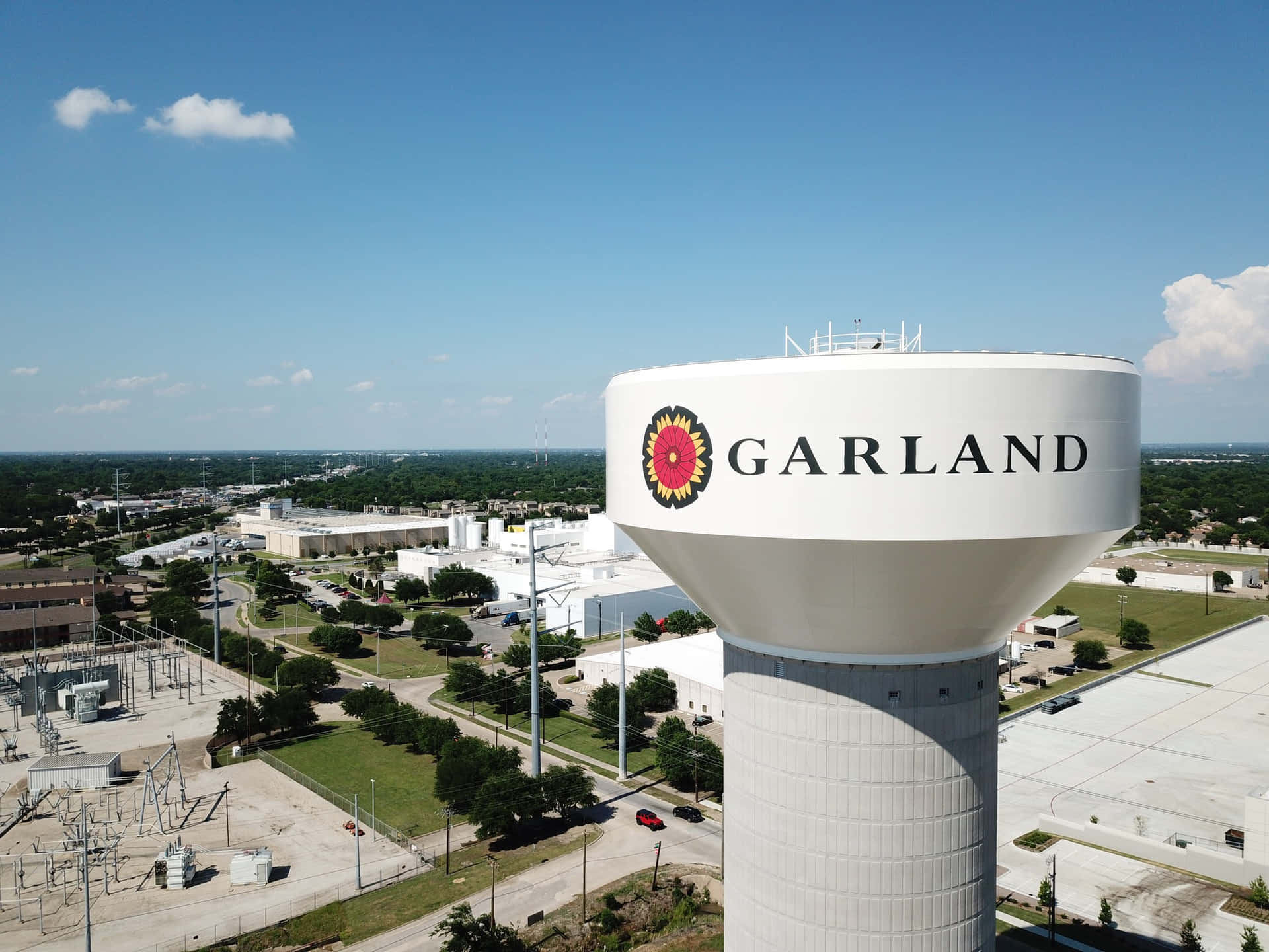 View of Garland Water Tower, Texas Wallpaper