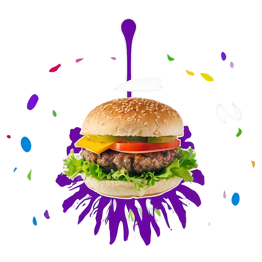 Garlic Herb Lamb Burger Png 06242024 PNG