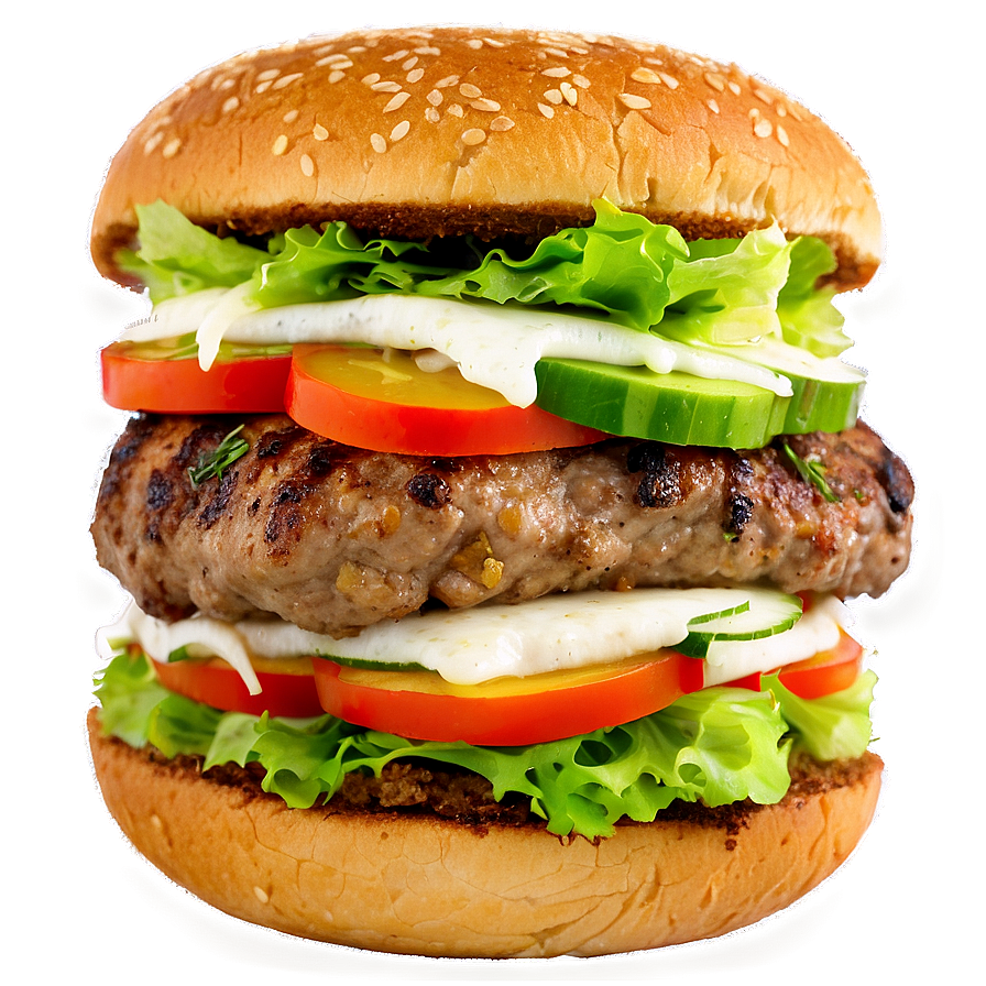 Garlic Herb Lamb Burger Png Nnw55 PNG