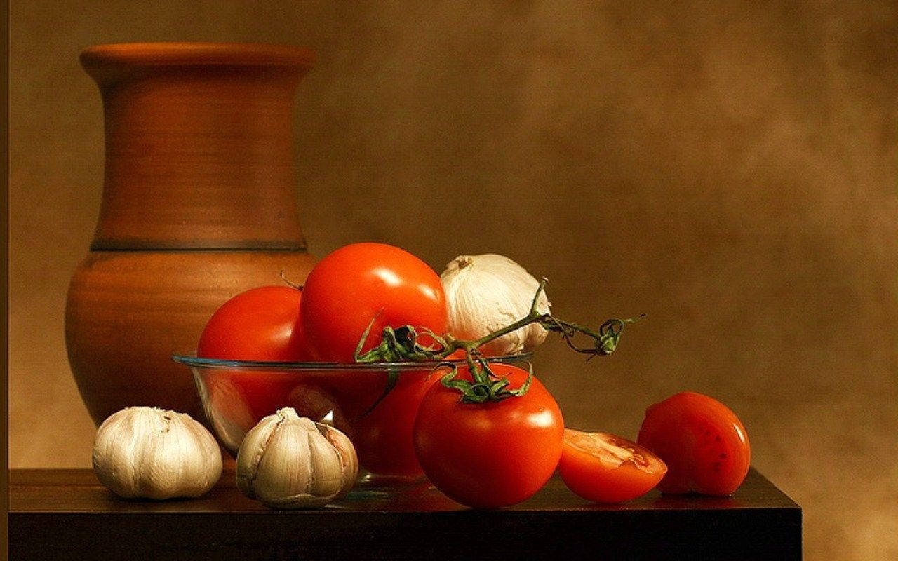 Garlic Tomato Italian Food Wallpaper