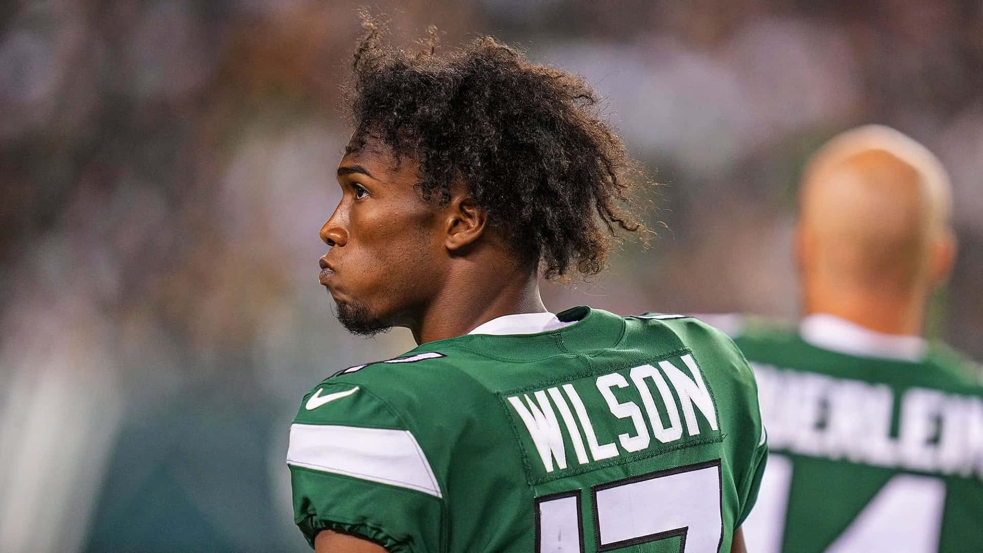 Garrett Wilson New York Jets Profil Bakgrunnsbildet